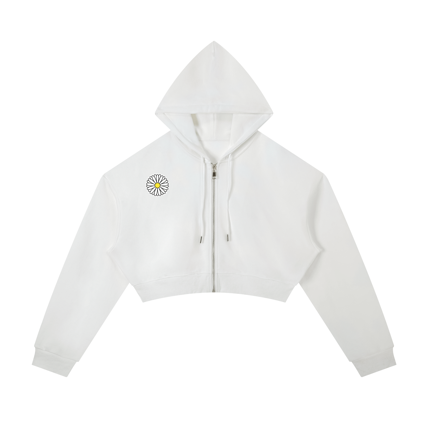 Essential Cropped Zip-Up Hoodie